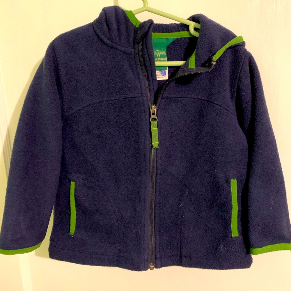 LL Bean fleece zip up toddler jacket
